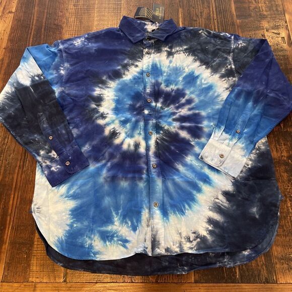Polo by Ralph Lauren Women's Tie Dye Cotton Button Down Shirt NWT Sz 8